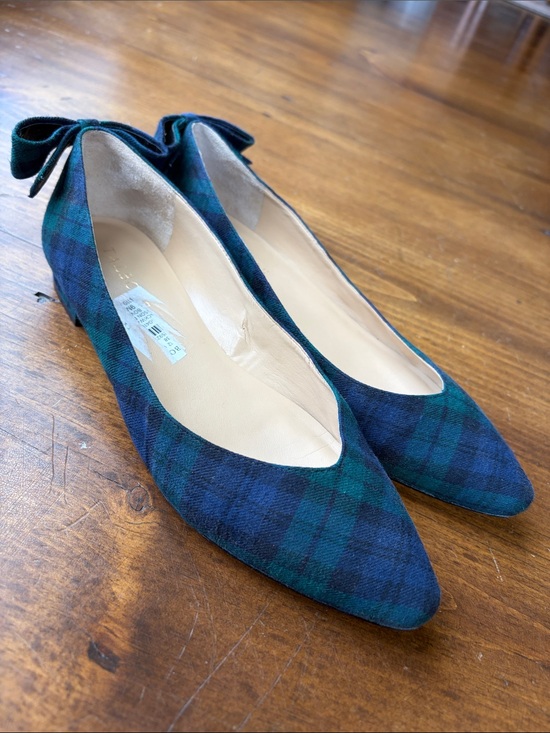 Talbots Shoes - Talbots Black Watch Plaid Flats Sz 9